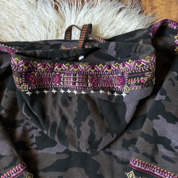 Johnny Was Valmere Embroidered Pull On Hoodie - Picture 5 of 7